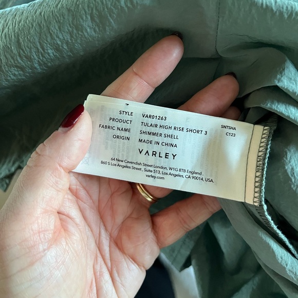 VARLEY Tulair crinkled-shell shorts (L) worn 1x! - Picture 3 of 6